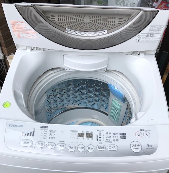 【TOSHIBA】 東芝 電気洗濯乾燥機 8.0kg AW-8V8 2019年製
