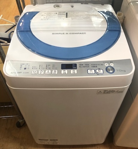 2015年製　シャープ　全自動洗濯機　ES-GE70R