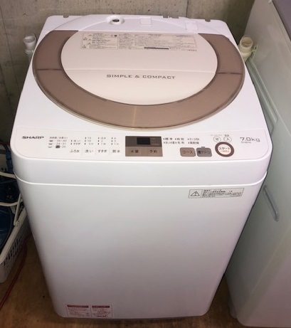 2017年製　シャープ　全自動洗濯機　ES-GE7A-N