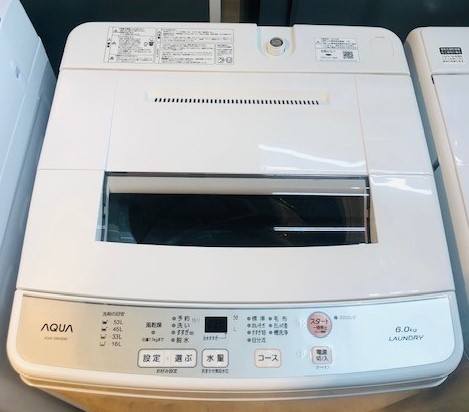2019年 アクア 全自動洗濯機 AQW-S60G | 中古家電と中古家具なら横浜