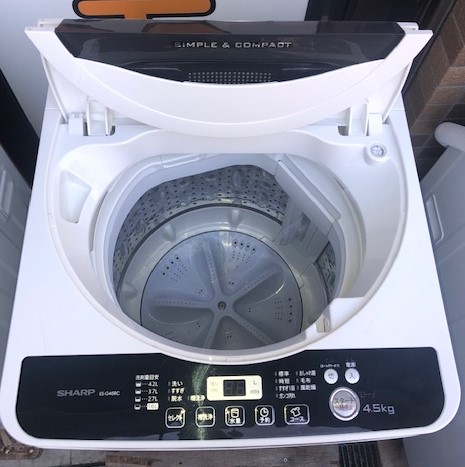 2016年製 シャープ 全自動洗濯機 ES-G45RC-W | 中古家電と中古家具なら 