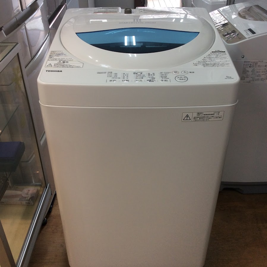 東芝　洗濯機　5Kg　2017年　AW-5G5