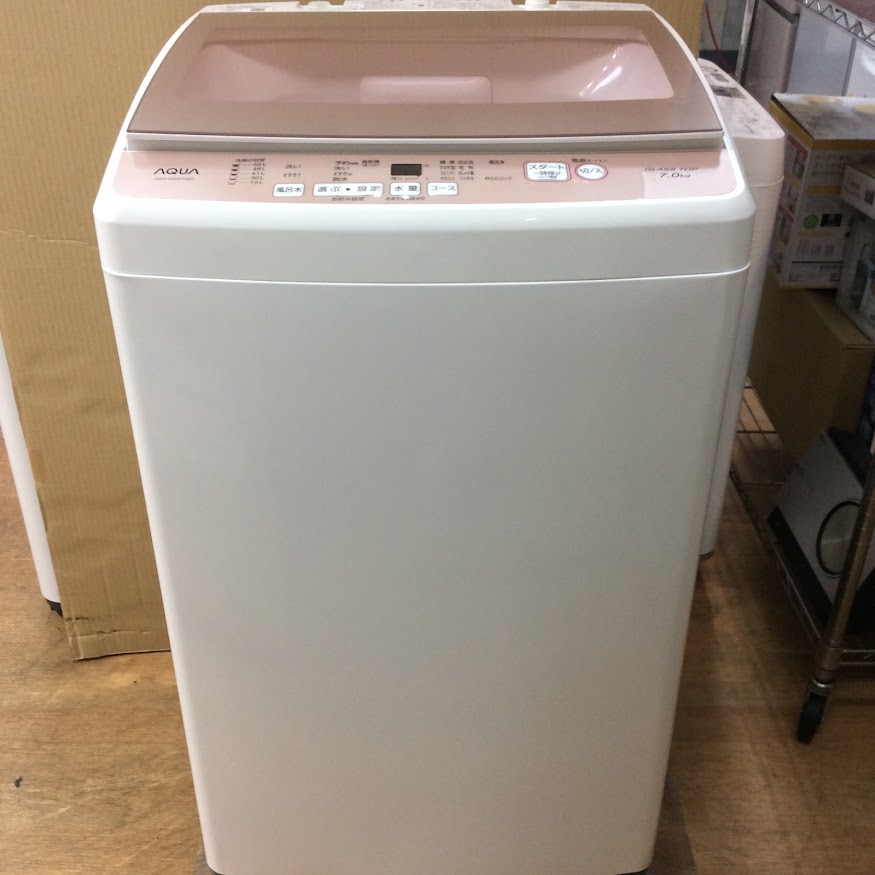 洗濯機 2019年製 AQUA 7kg AQW-KSGP7G