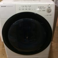 シャープ　ドラム式 洗濯乾燥機 2021年製　 ES-S7E-WL　ヒーターセンサー乾燥 左開き(ヒンジ左) 洗濯7kg/乾燥3.5kg 